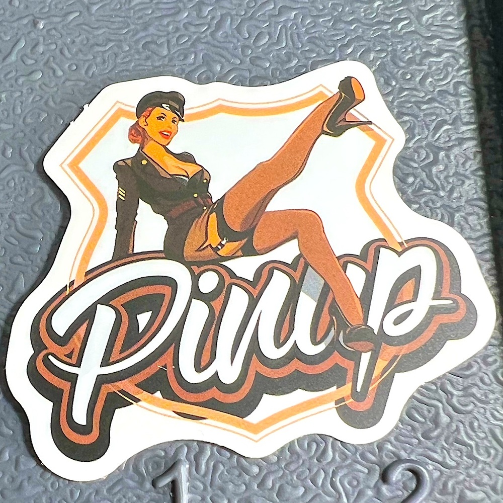 Sexy Pinup Gorgeous Sticker Retro Vintage BomberGirl Ace Pilot
